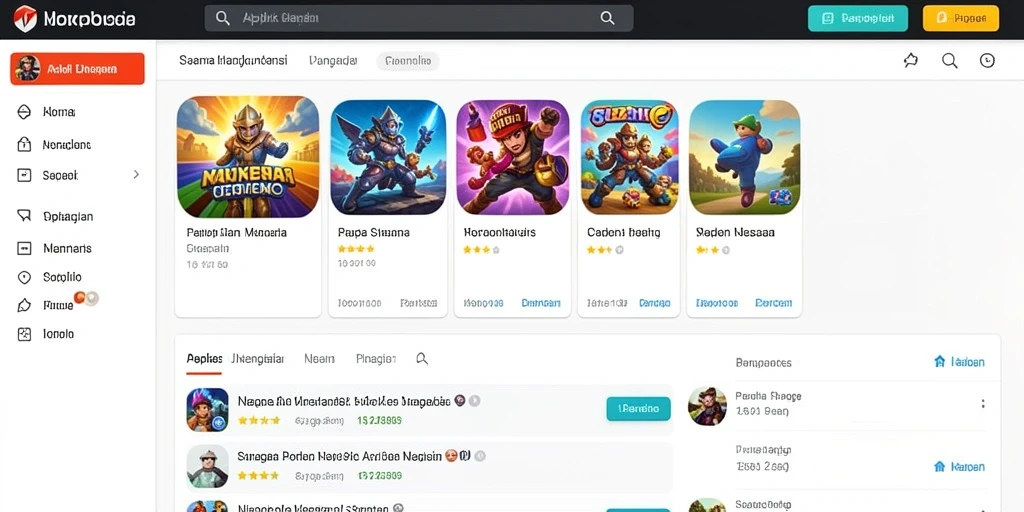 Tampilan awal game dengan karakter menarik.