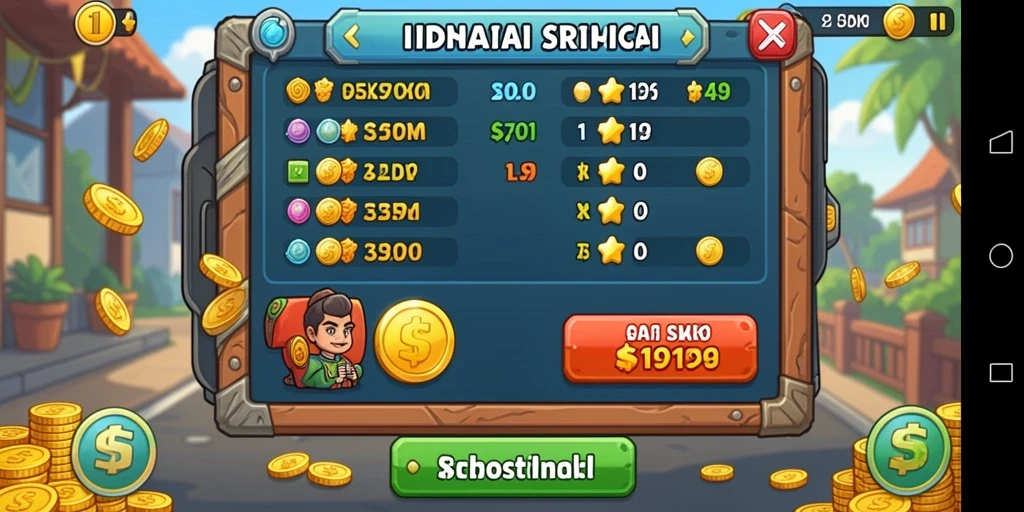 Tampilan antarmuka game yang menarik dan mudah dinavigasi.