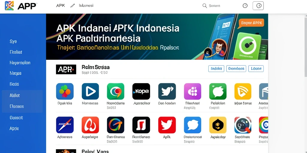 Screenshot menampilkan antarmuka utama dengan desain yang menarik.