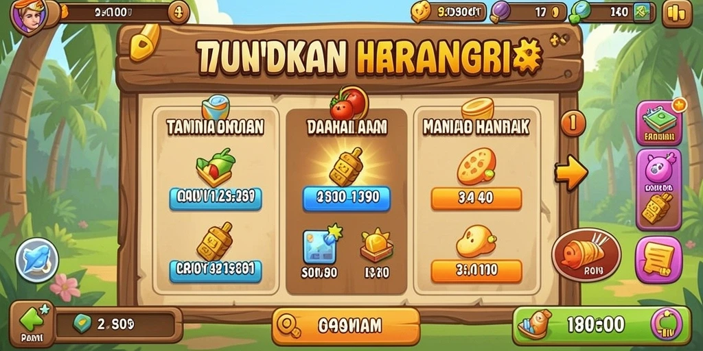 Tampilan roda keberuntungan yang cerah dan menarik.